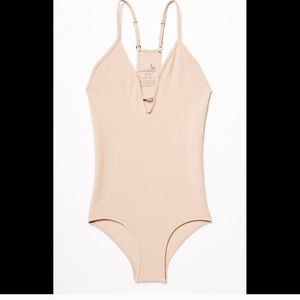 Free People Move Along Nude Bodysuit